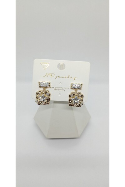 ndjewelry Gold Color Star Detail Earrings