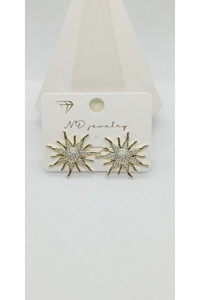ndjewelry Gold Color Sun Earrings