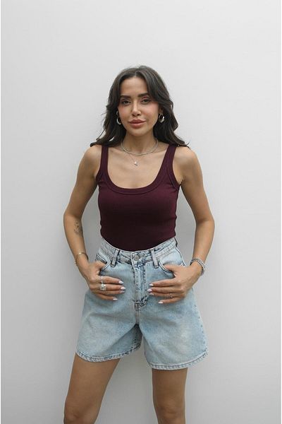 Havoş Plum Axel Thick Strap Undershirt
