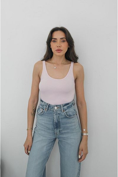 Havoş Pink Hollow Neck Tank Top