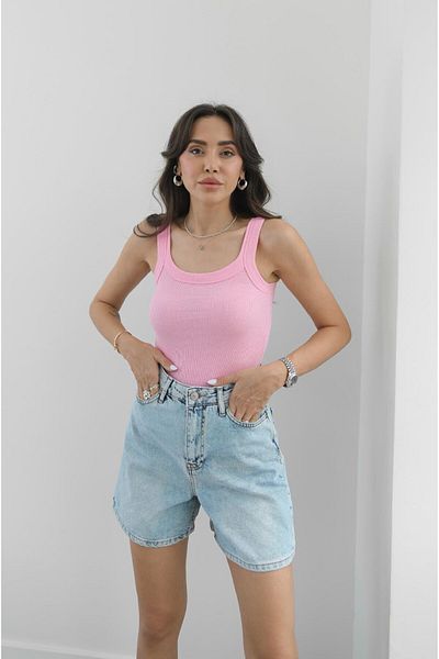 Havoş Pink Snor Ribbed Undershirt