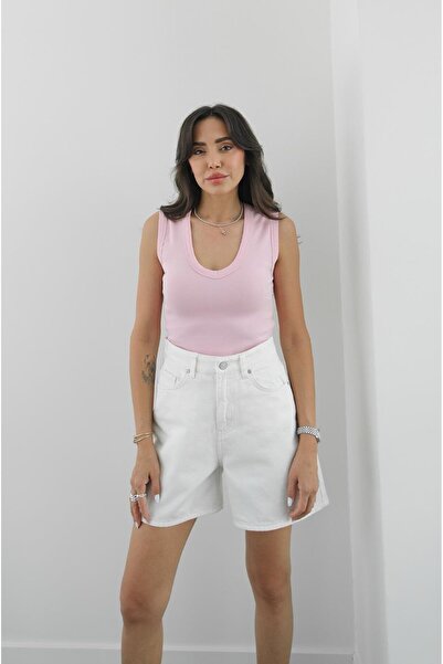 Havoş Powder Pink V-Neck Tank Top