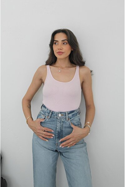 Havoş Pink Hollow Neck Tank Top