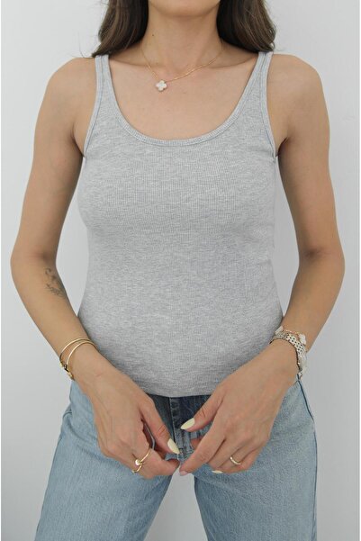 Havoş Gray Hollow Collar Undershirt