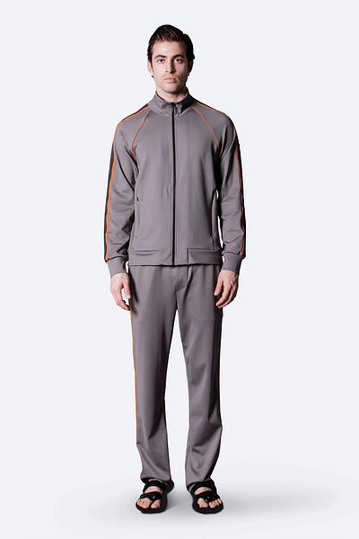 Isaora Λεπτομέρεια ρίγες Stretch Relaxed Fit Κανονική μέση ίσια παντελόνι Jogger Ανδρικό ΠΑΝΤΕΛΟΝΙ M24S5404 N
