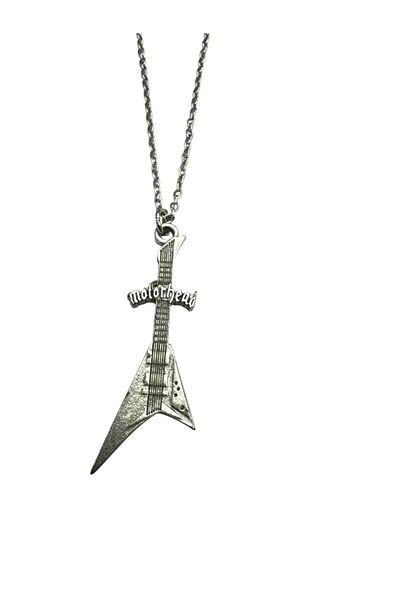 Herşey Nota Motörhead Inspired Electric Guitar Figured Keychain – 60 cm - Metal Heavy Metal Rock Accessory