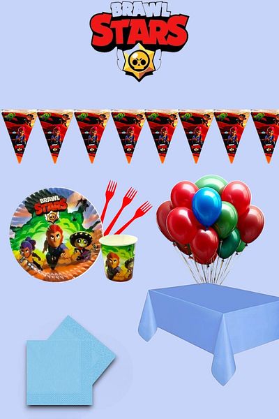 Evabrite Brawl Stars Set for 16 People Birthday Party Supplies