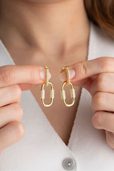 Silvano Jewelry 925 Ayar Gümüş Zirkon Taşlı Halka Küpe