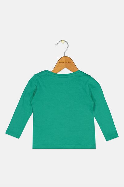 MOTHERCARE Toddlers Girl Short Sleeves Graphic Print Tee, Green