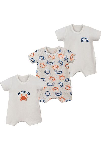 Cherub Baby 3-Piece Short Sleeve Summer Jumpsuit Set for Baby Boy