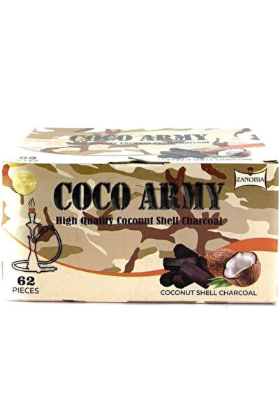 X TORBO بخور فحم جوز الهند سداسي الشكل من كوكو آرمي (1 كجم/- 62 قطعة)