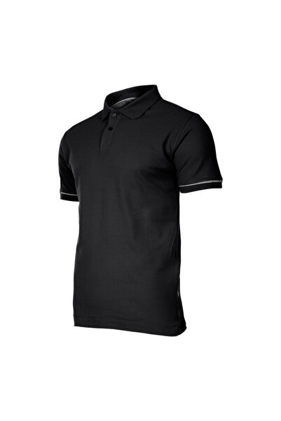Lahti Pro Βαμβακερό Πόλο Μπλούζα / Μαύρο - XL