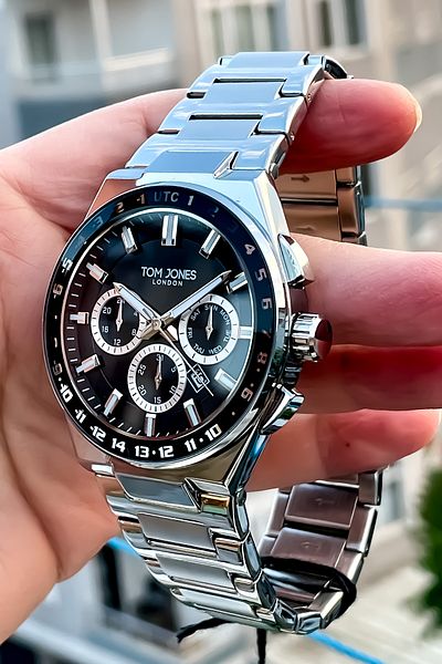 Tom Jones Men's Sports Steel Wrist Watch and Bracelet Gift