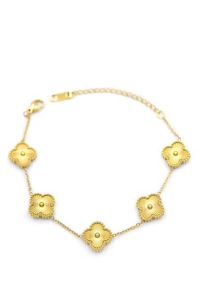 Angoravi Vc Clover Bracelet - Gold