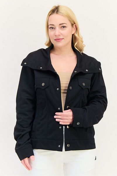 adidas Women Sportswear Fit Long Sleeves Outdoor Club Track Jacket, Black