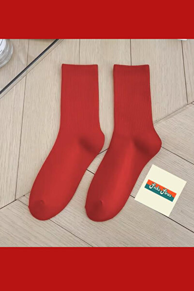 Esinti Комплект от 5 дълги чорапи за жени и мъже, детски, цветни, без шарки