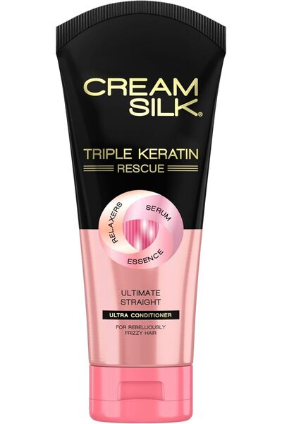 Cream Silk بلسم تريبل كيراتين ريسكيو 170 مل - شعر أملس وناعم وخالٍ من التجعد