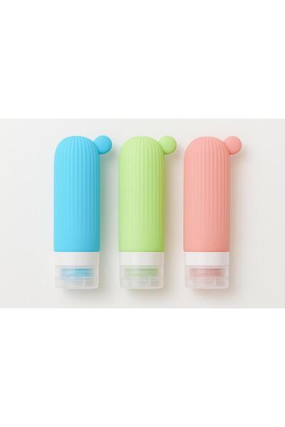 ela777 Set de 3 sticle de călătorie din silicon - Set de sticle - Set de stic...