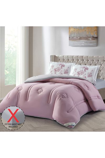 Donetella 3-Piece Comforter Set – King Size 260x240 cm, Microfiber, Digital Quilted 350 Gsm Filling