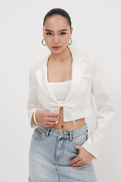 Addax Tie-Up Blazer Jacket C7070