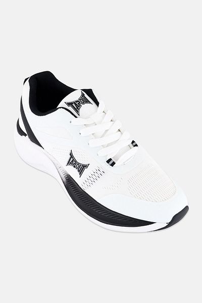 Tapout Men Lace Up Brand Logo Training Shoes, White