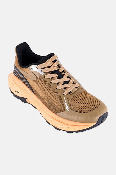 RBX Men Lace Up Brand Logo Training Shoes, Brown