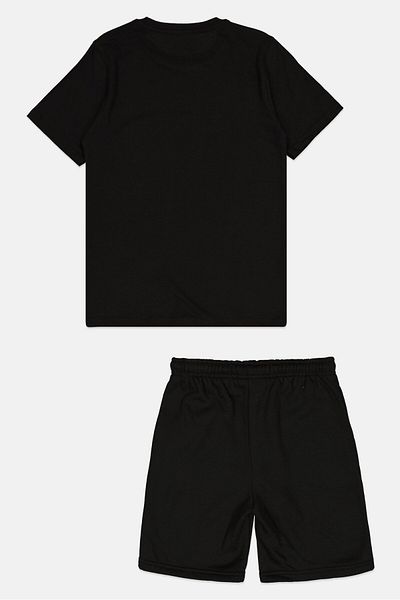 Brooklyn Kids Boy 2 Pieces Graphic T-Shirt And Short Set, Black