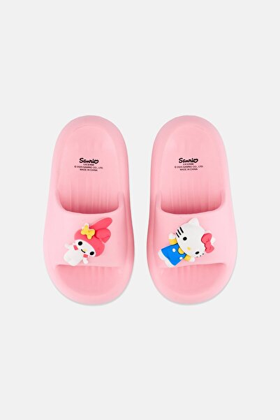 SANRIO Kids Girl Hello Kitty Slip On Slippers, Pink