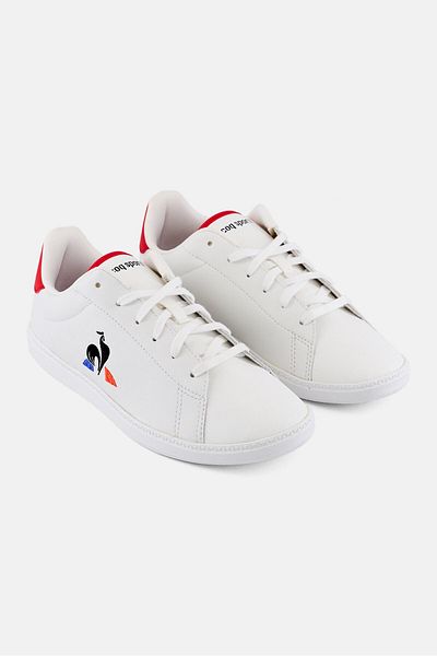 Le Coq Sportif Kids Boy Courtset Gs Lace Up Casual Shoes, White