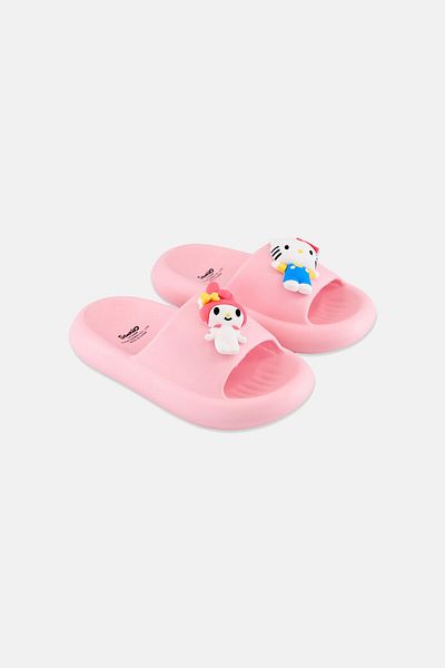 SANRIO Kids Girl Hello Kitty Slip On Slippers, Pink