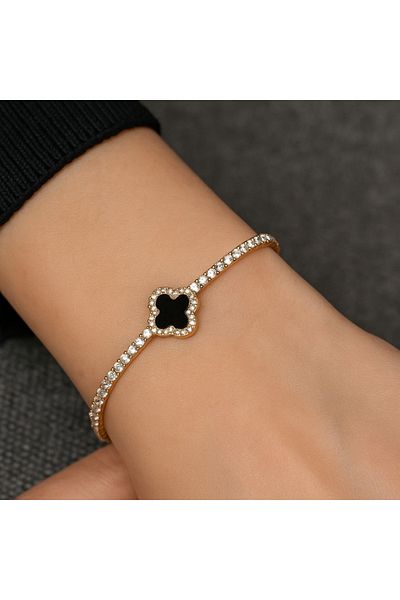ECARLA Bracelet, surgical steel, gold plated, Ecarla, BST1512CZ