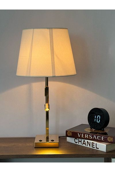 Living Elegant Table Lamp with Dual Lighting and Luxurious Gold Base