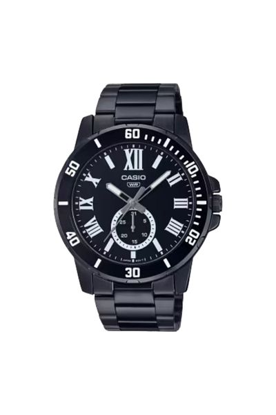Casio CASIO Men's Analog Black Dial Watch - MTP-VD200B-1BUDF
