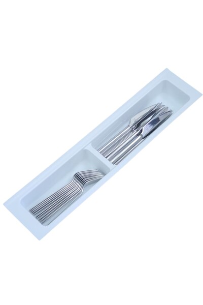 Adilon Sertar de bucătărie alb - cu detaliu pentru tacâmuri, 11cm x 48cm, mod...