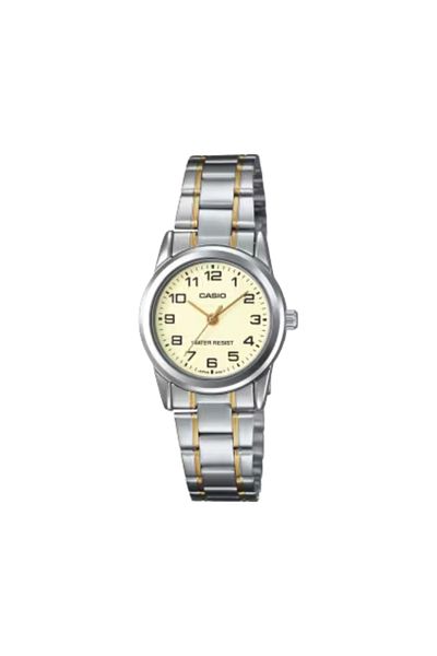 Casio CASIO Women's Analog Beige Dial Watch - LTP-V001SG-9B