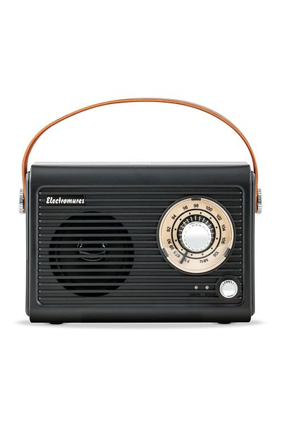 Electromures Retro radio with Bluetooth speaker Electromures EM 1005, 5V,1500 mAh, Autonomy 6 h, Black