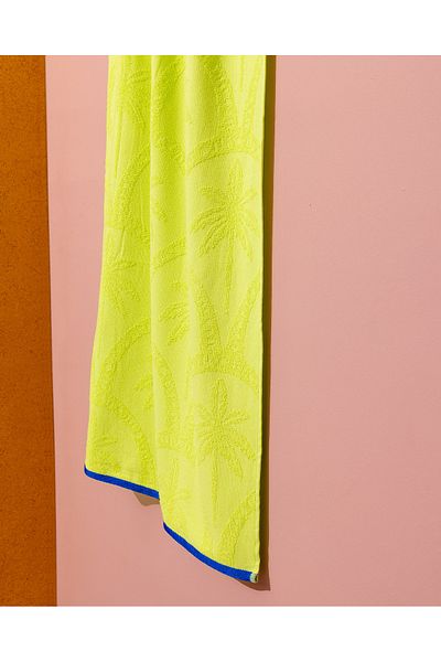 Madame Coco Palmie 100% Cotton Beach Towel - Green - 70X150 cm