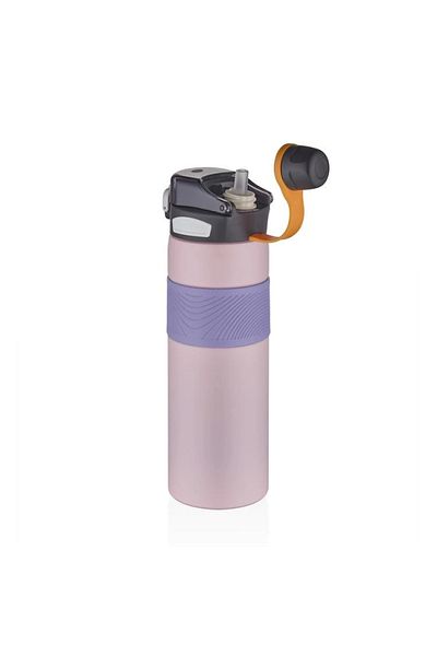 Vagonlife Vgn032 800ml Pink Steel Flask Single Lid Double Use
