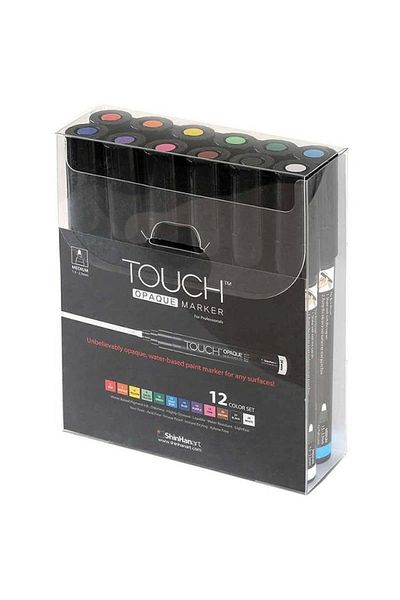 Touch Opaque Water Based Marker Pen 1.5-2.3mm - Medium Pack 12 Colors -Sh8615003-2005