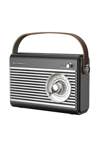 Electromures Retro radio with Bluetooth speaker Electromures EM 1007, 5V, 1500 mAh, Autonomy 6 h, Black