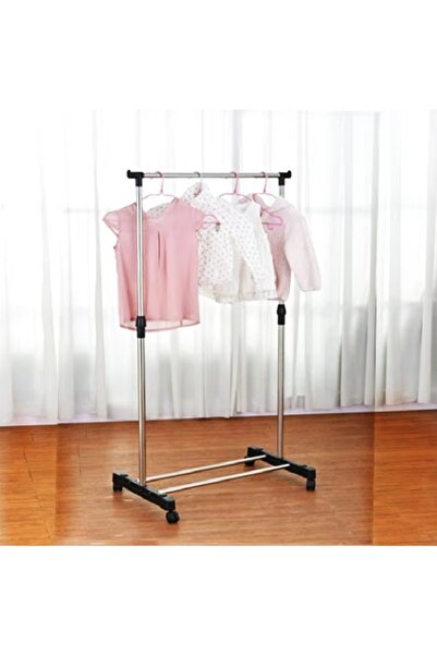 rexa علاقة ملابس متحركة من الفولاذ المقاوم للصدأ للأرضية، غرفة النوم، شرفة، رف تجفيف الملابس، عمود واحد