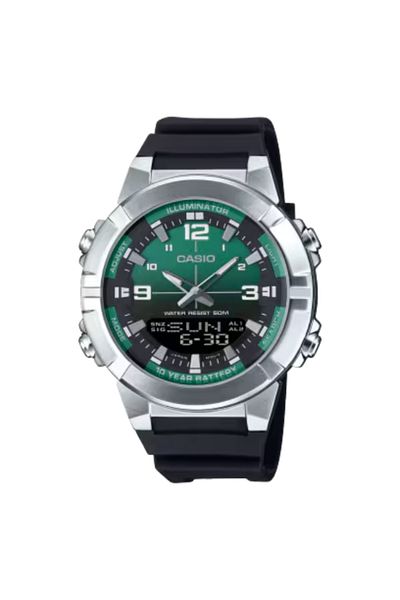 Casio CASIO Men's Analog-Digital Green Dial Watch - AMW-870A-3AVDF