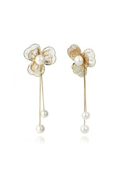 ECARLA Stainless steel earrings, 14K gold plated, with stud, Ecarla, KST3361