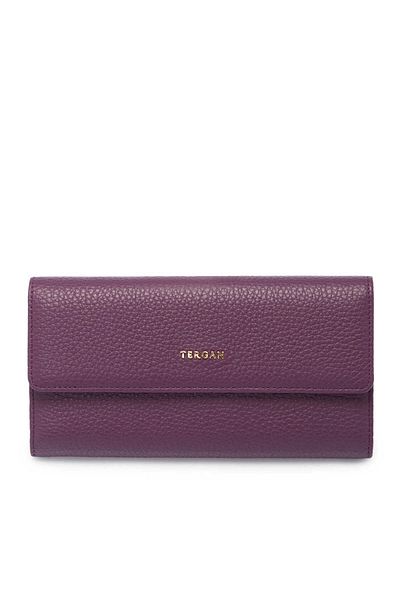 Tergan Purple Genuine Leather Women's Wallet - S1Cb00005719-C48