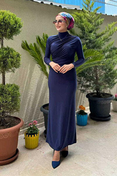 Bym Fashion Φόρεμα Sandy με λεπτομέρεια με κορδόνι 3970 Navy Blue