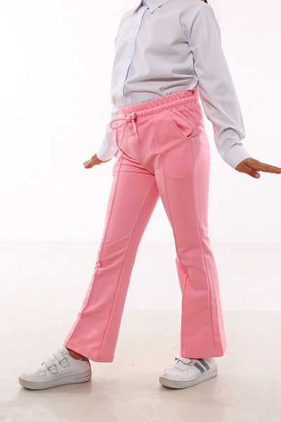 MORE KIDS Pantaloni de sport pentru fete, cu talie elastică, cu talie înaltă