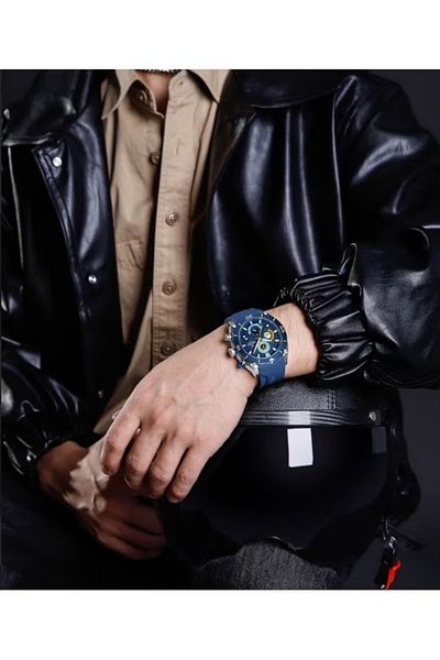 Naviforce Men’s Watch Chronograph Business Quartz Wrist Watches Waterproof Luminous Silicone Strap