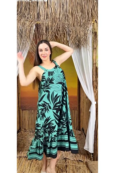 atelyu γυναικείο καλοκαιρινό φόρεμα βισκόζης φαρδιά κοπή με τσέπες