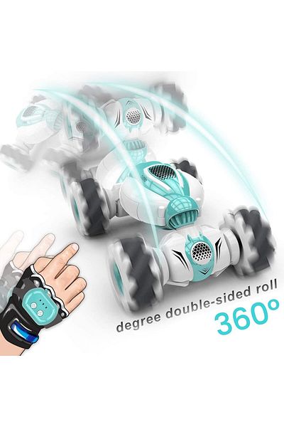 Lumely 2.4G Remote Control Stunt Car,Gesture Induction Drift Twist Deformed Off-Road Toy,360°Rotation