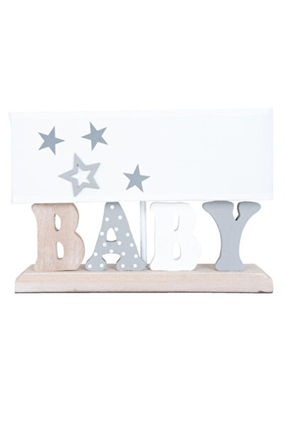 Clayre & Eef Decorative lamp wood textile Baby 35x12x24 cm E27